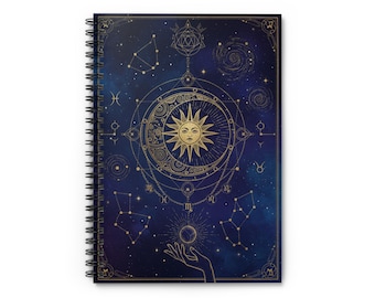 Celestial Constellation Spiral Notebook, Astronomy Journal