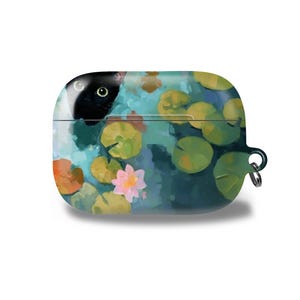 Funda para AirPods Van Gogh con diseño de parodia de meme de gato, compatible con AirPods Pro, Pro 2, AirPods 1 y 2, funda para Samsung Buds y funda para Google Pixel Buds.