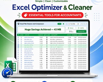 Excel Optimizer Tool | File Cleaner & Compressor Template for Slow Spreadsheets