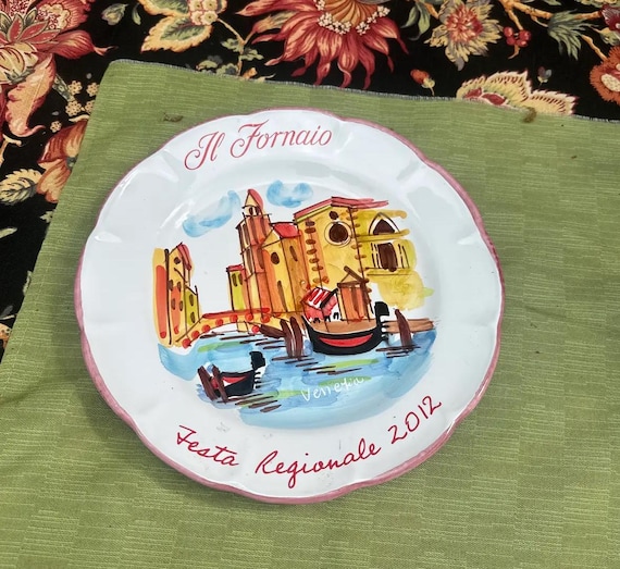 アンティーク イタリア製 絵皿、飾り皿 イタリア製陶器の絵付け装飾皿 - Etsy 日本
