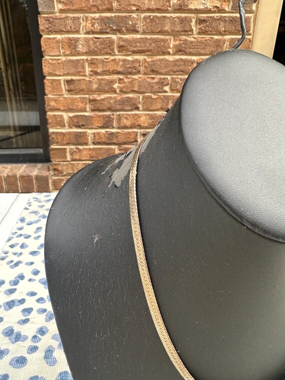 Thick Silver Simple Necklace - image 3