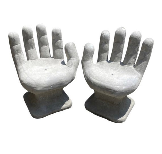 1990s Concrete Hand Chair Single Including Shipping to New York