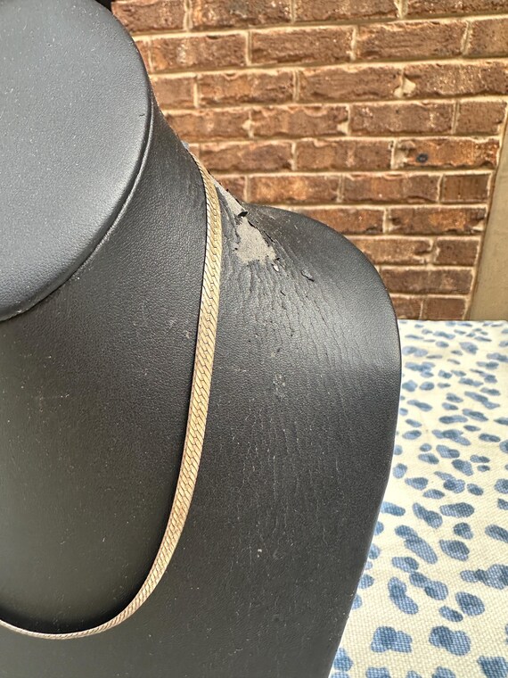 Thick Silver Simple Necklace - image 7