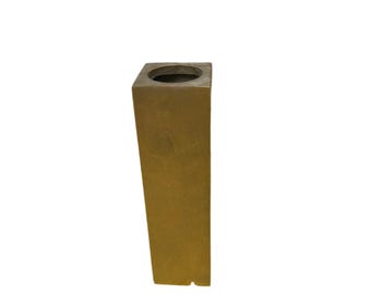 Solid Brass Minimalist Rectangular Vase