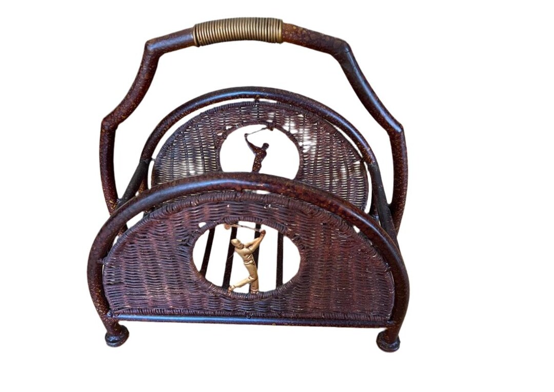 Tortoiseshell Metal Golfers Magazine Rack - Etsy