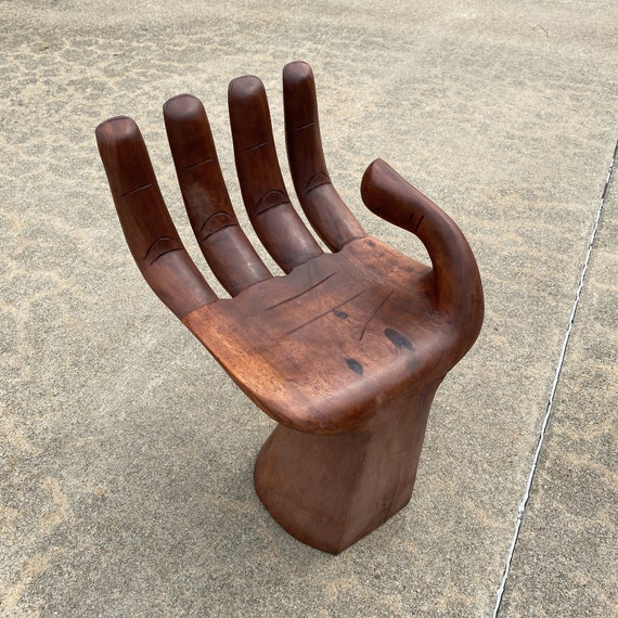 Vintage hand on sale shaped chair
