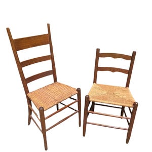 Pair of Americana Ladder Back Chairs