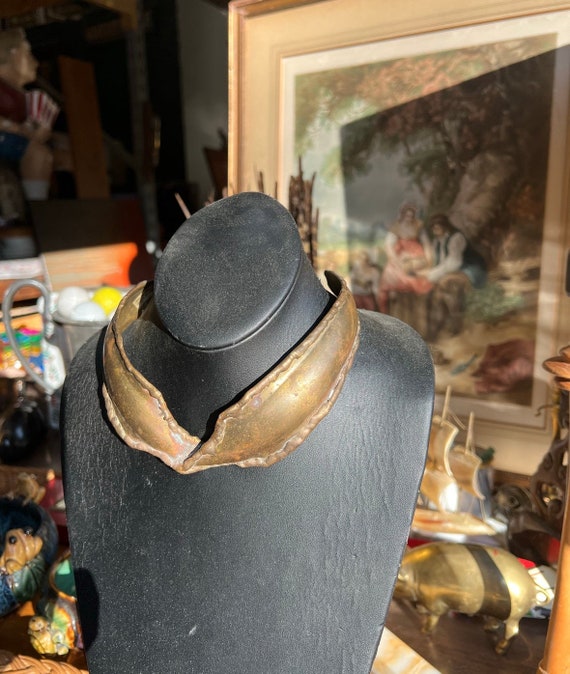 Solid Brass Twisted Choker/Necklace - image 4