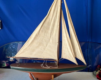 Large Wooden Boat on Stand