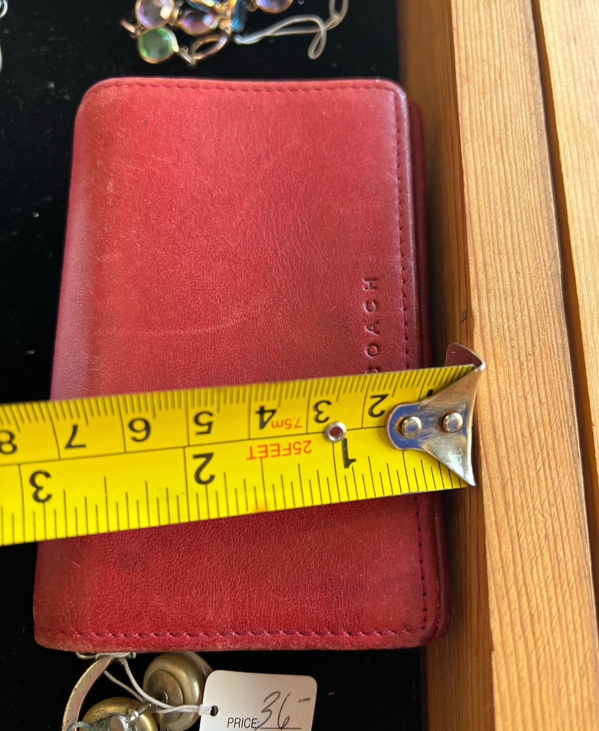 Vintage Red Coach Leather Wallet - Etsy