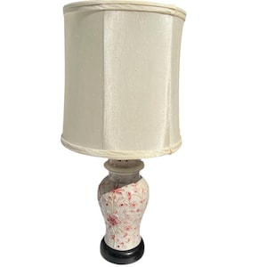 Small Ceramic Table Lamp With Floral Details