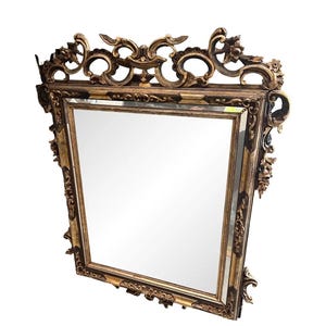 Vintage Mid Century Gold Wall Mirror