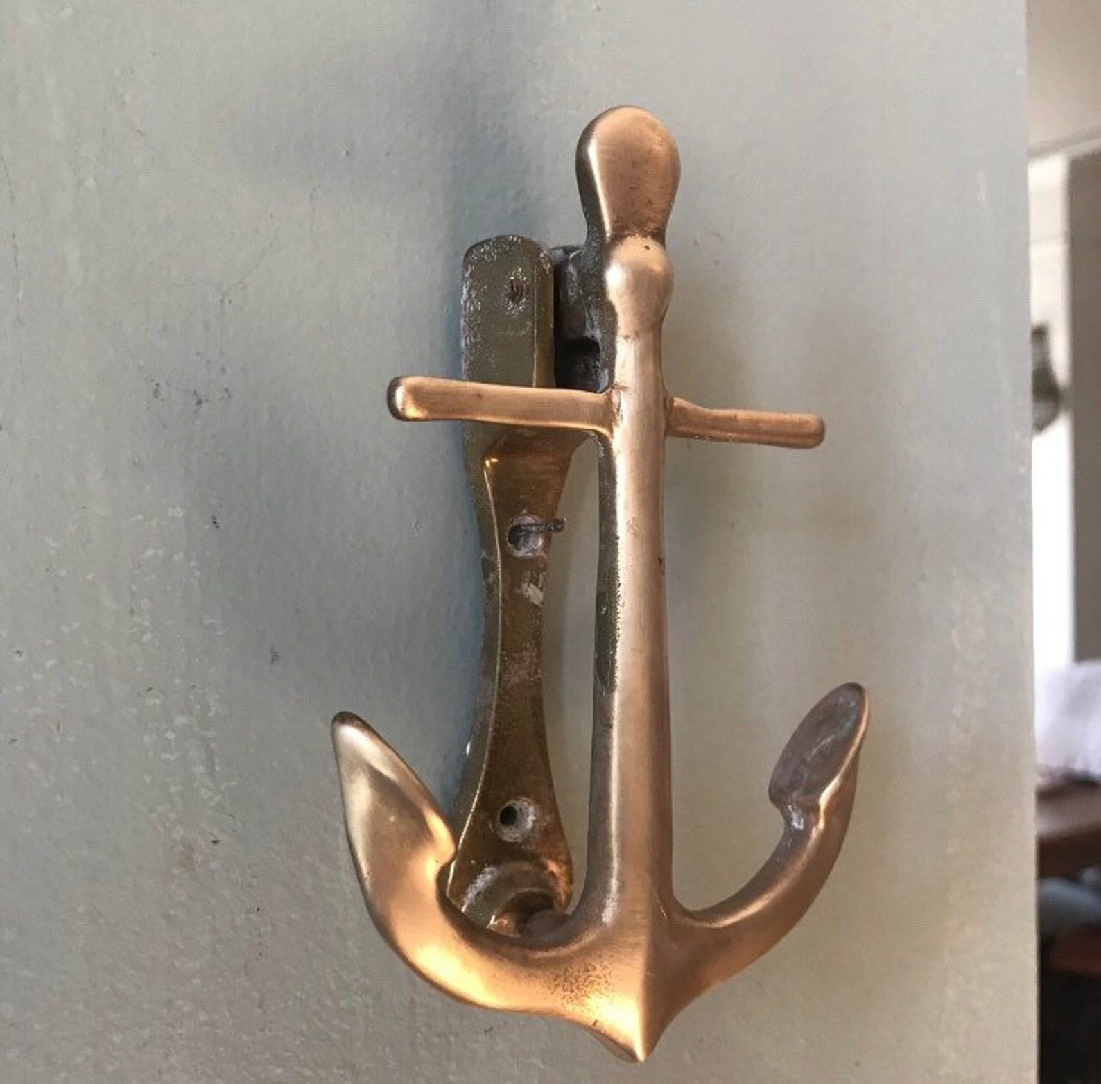 Nautical Brass Anchor Door Knocker FREE SHIPPING Etsy