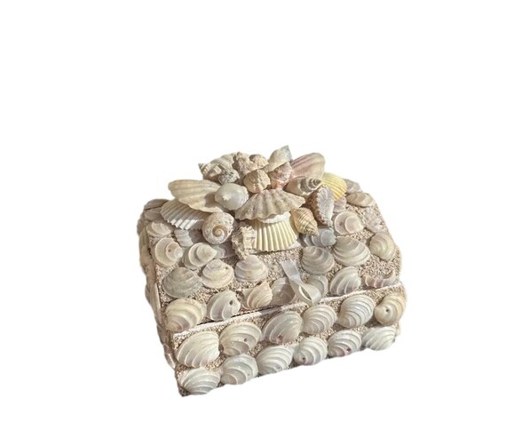 Small Square Shell Jewelry Box - image 1