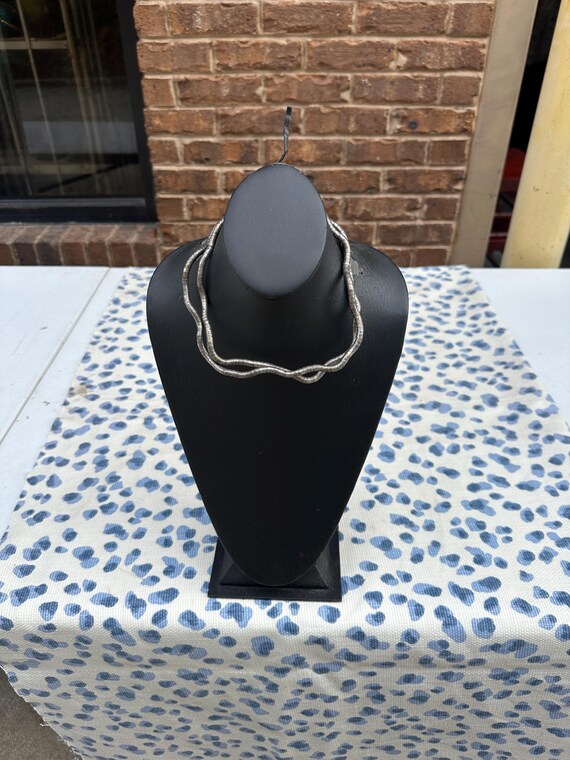 Adjustable Silver Long Necklace - image 3