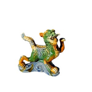Asian Style Ceramic Foo Dog Sculpture