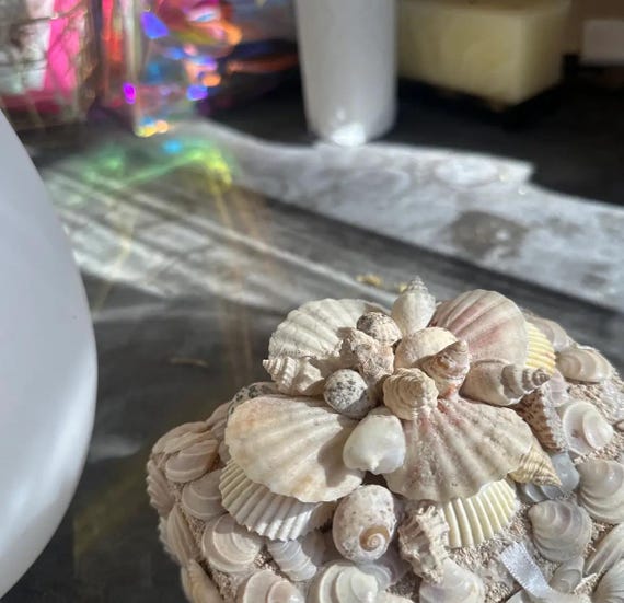 Small Square Shell Jewelry Box - image 4