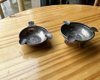 Pair of Silver Ashtrays