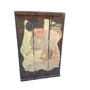 Mabel Lucie Attwell Children&#39;s Print on Standing Wooden Slab