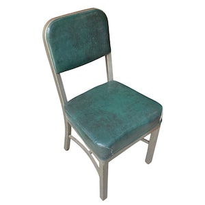 1950s Green Industrial Metal Chair