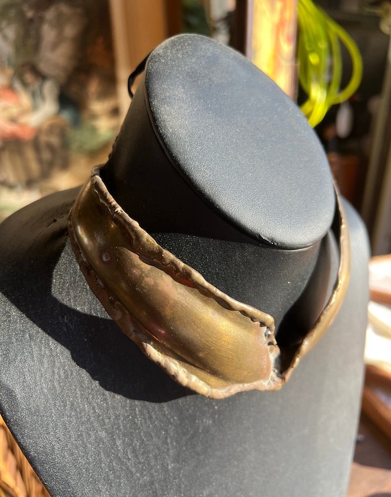 Solid Brass Twisted Choker/Necklace - image 3