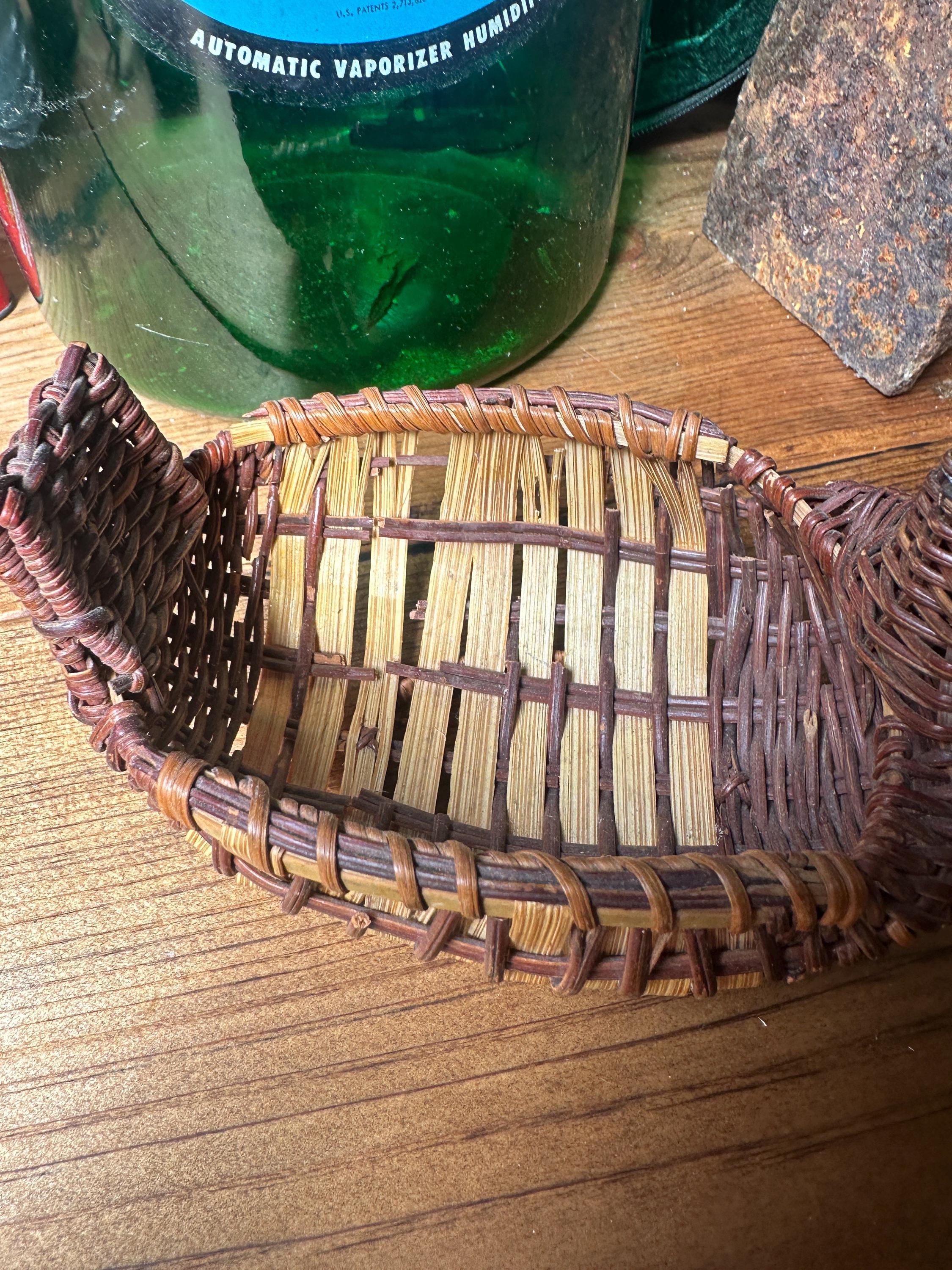 Corbeille En Osier Tressé Fait Main – Forme Canard – Déco Traditionnelle