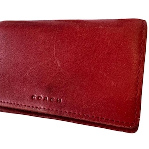 Cartera de cuero Coach vintage roja