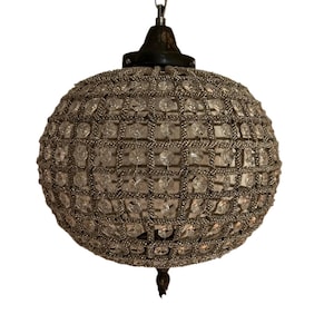 Hollywood Regency Sphere Pendant Single Chandelier