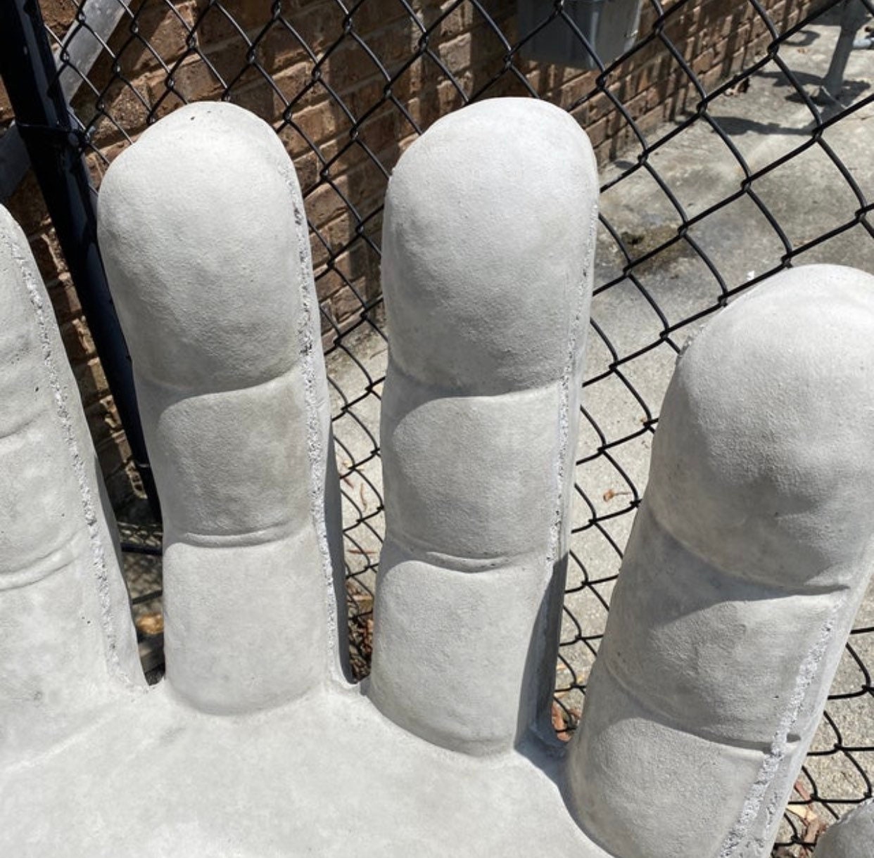 1990s Concrete Hand Chair Single Including Shipping to New York