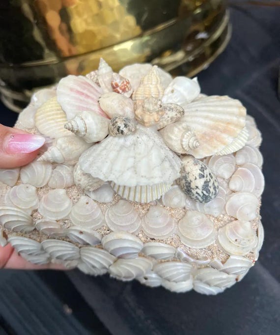 Small Square Shell Jewelry Box - image 3