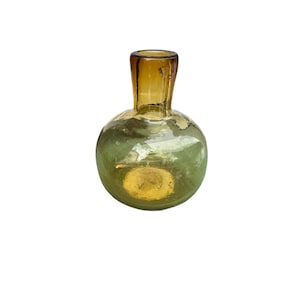 Small Amber Colored Glass Vase