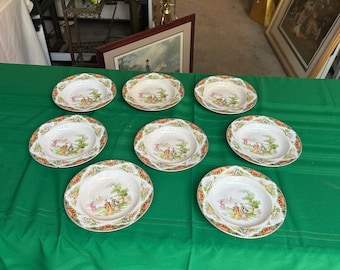 John Maddock and Sons England Collection of Chinoiserie Plates