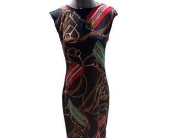 Vestido vintage Ralph Lauren con detalles dorados
