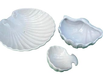 Trio of Ceramic Shell Style Bowls