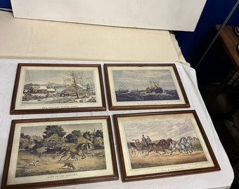 Collection of Matching Equestrian Framed Paintings