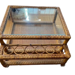 Bamboo Wine Rack Rolling Coffee Table