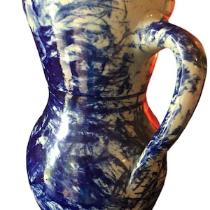 Americana Ceramic Blue and White Pitcher - FREE SHIPPING!