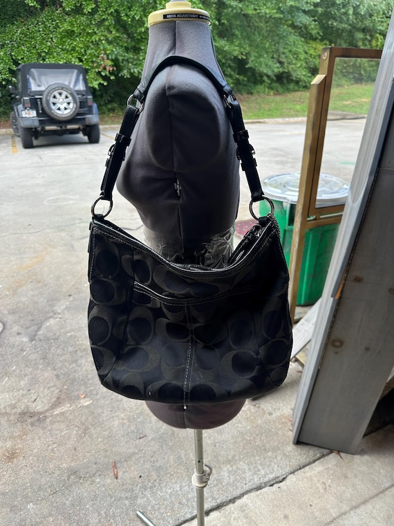 Vintage Black Coach Purse With Silver Details - Etsy Vintage Black Coach Purse With Silver Details - Etsy