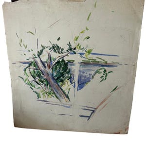 Signed Watercolor Painting of a Tree