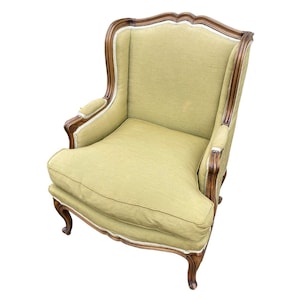 Queen anne wingback chair outlet
