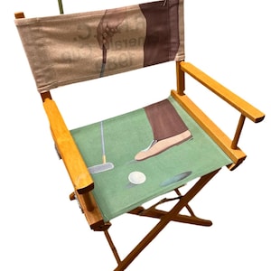 1970s Wooden Golf Directors Chair