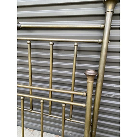 1950s Classic Brass Full Size Headboard and Footboard 2 Pieces 