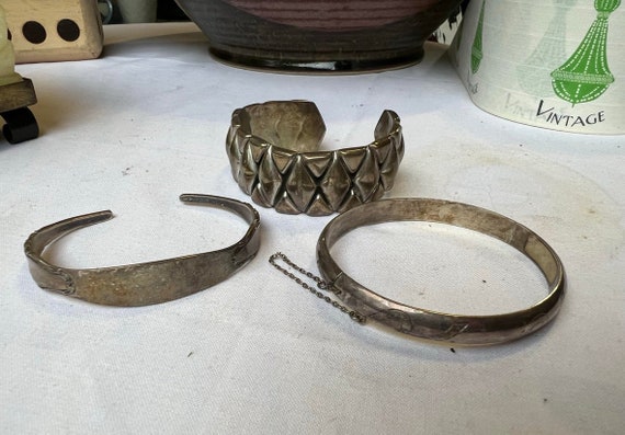Sterling and Silver Bracelets- Set of 3 - image 5