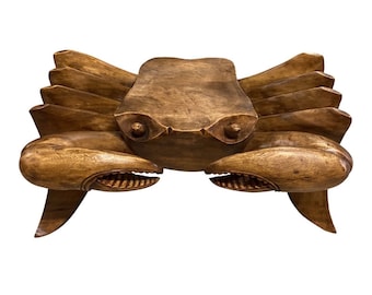 Nautical wooden crab coffee table. Wooden finish