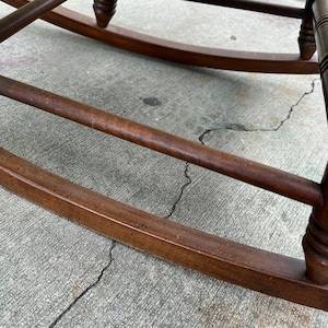 Antique Wooden Rocking Chair Virginia Stamped - Etsy