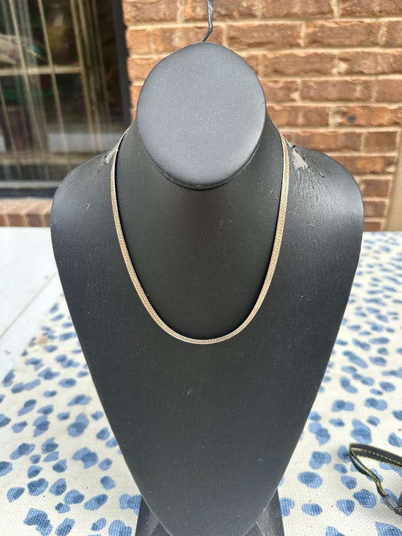 Thick Silver Simple Necklace - image 2