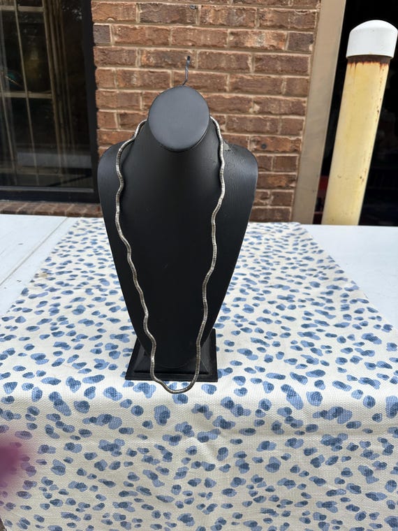 Adjustable Silver Long Necklace - image 2