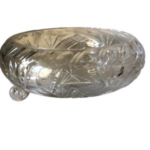 Large Crystal Footed Dish