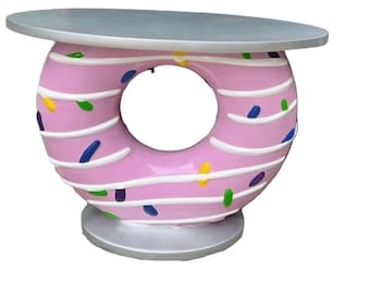 Large Resin Colorful Donut Console Table