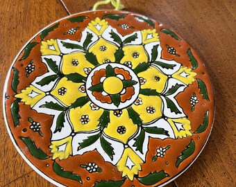 Decorative Ceramic Wall Hanging Trivet Made in England